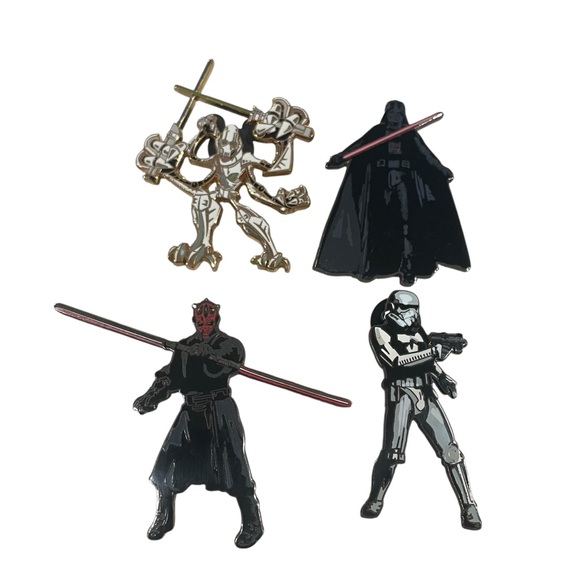Disney Other - Disney Star Wars Character Pin Set - Black, Gold, Red
